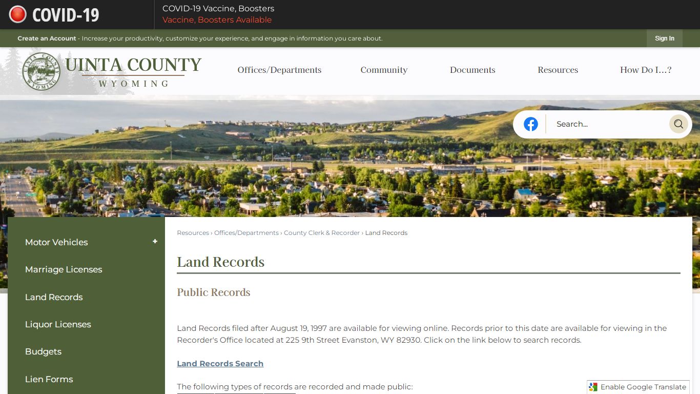 Land Records | Uinta County, WY - Official Website