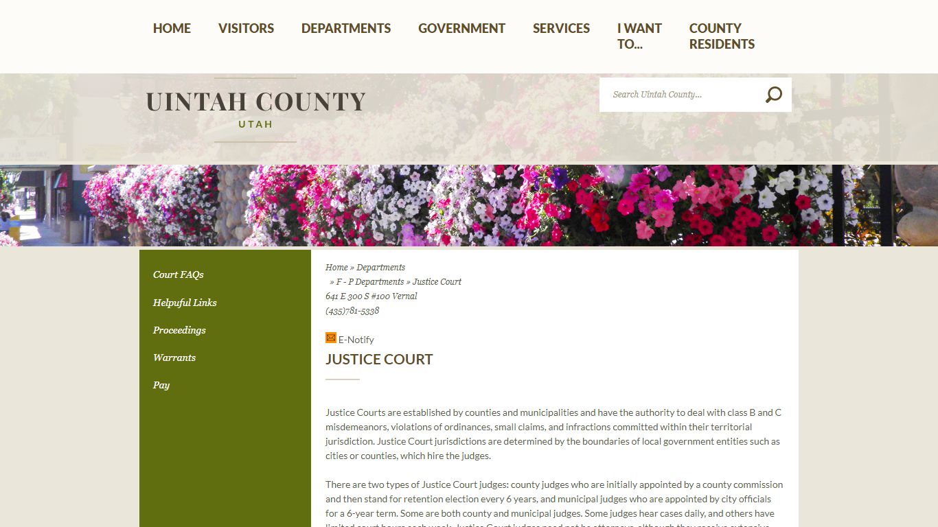 Justice Court - Uintah County, Utah